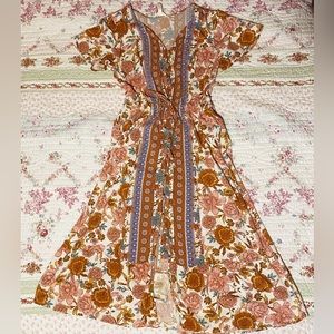 Matilda Jane Maxi Dress Size Medium GUC…slight fraying around some button loops